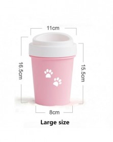 Pink large-Portable Dog Paw...