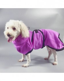 Purple-XL size-Pet Bathrobe...