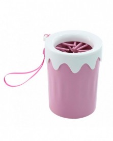 Pink-Silicone Portable Dog...