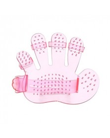 Pink-Dog Pet Grooming Glove...