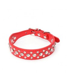 L size-Red-Pet Rhinestone...