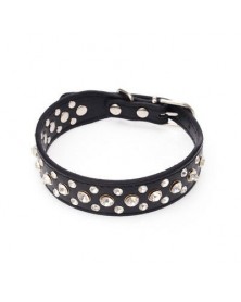 L size-black-Pet Rhinestone...