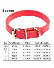 XXS size-Red-Pet Dog Collar...