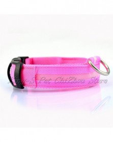 L size-pink-Nylon LED Pet...