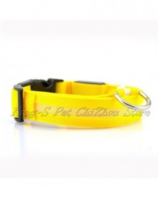 L size-yellow-Nylon LED Pet...