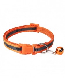 Orange-Dog Collar With Bell...