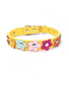 S size-Yellow-Pet Collar...