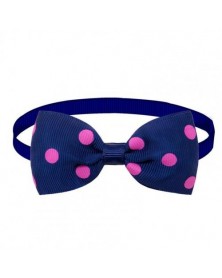 Navy Blue-Pet Neck Bow Dogs...