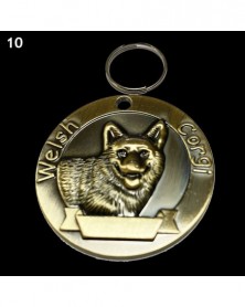 10-Retro Dog ID Tag Ancient...