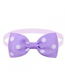 Purple-Pet Neck Bow Wave...