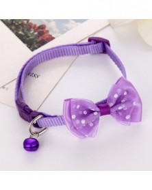 Purple-Pet Bow Collar Bell...