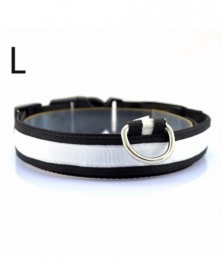 White L-Nylon Dog Collars...