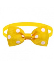 Yellow-Pet Neck Bow Dogs...