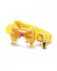 Yellow-1PC Cute Bowknot Pet...