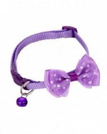 Purple-Pet Cat Bowknot...