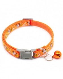 Orange-Cute Pet Bell Collar...