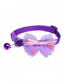 Purple-Pet Bow Collar...