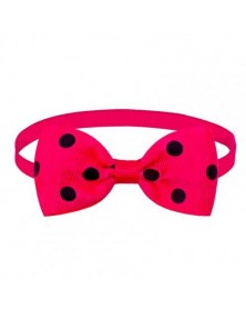 Rose red Black-Pet Neck Bow...