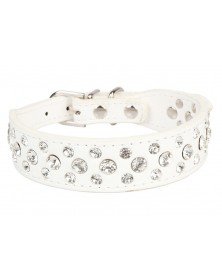 XS size-white-Dog Collar PU...