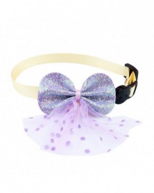 Purple-Pet Neck Bow Shiny...