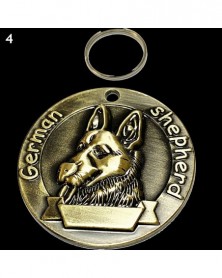 4-Retro Dog ID Tag Ancient...