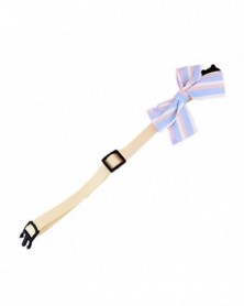 Blue-Pet Bow Collar Striped...