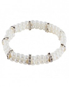 S size-White-Fashion Pearl...