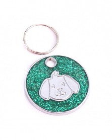 Green-Rounded Sparkly Shape...