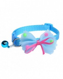 Blue-Pet Bow Collar...