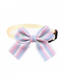 Grey-Pet Bow Collar Pretty...