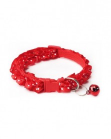 Flower red-1pcs Dog Collars...