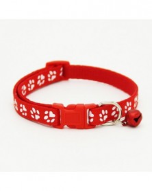 Red - Footprint Pet Collar...