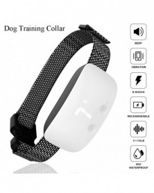 White - Dog Bark Collar...